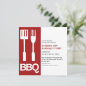 おもしろい父の日BBQパーティの招待状 招待状 (スタンド正面)