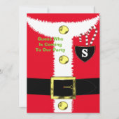 おもしろい父クリスマスパーソナライズ 招待状 (正面)