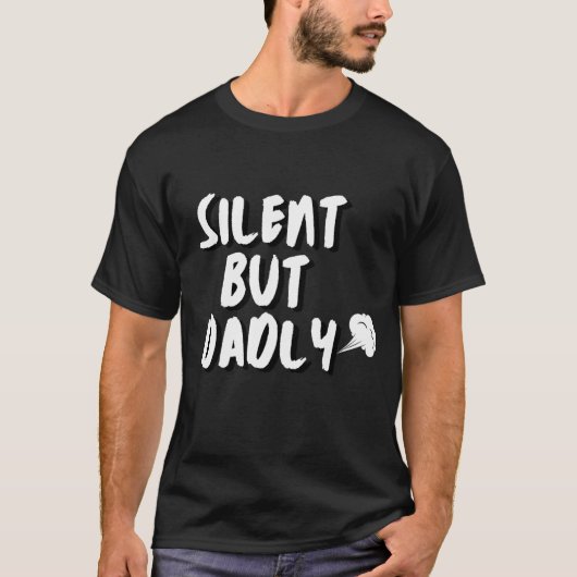 おもしろい父静かの日 – 父の日 Tシャツ (正面)