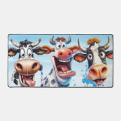 おもしろい牛お洒落かわいい農動物 デスクマット (正面)