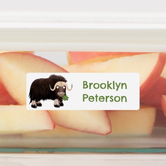 おもしろい牛の漫画パーソナライズされた ラベル (貼付)