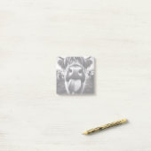 おもしろい牛の白黒 ポストイット (デスク上)