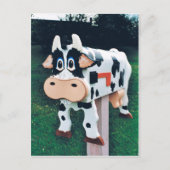 おもしろい牛の郵便写真 ポストカード (正面)