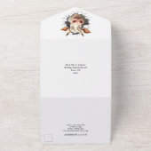 おもしろい牛の驚きのパーティー退職 オールインワン招待状 (外側)