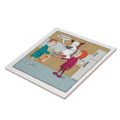 おもしろい牛を搾り出します タイル (側面)