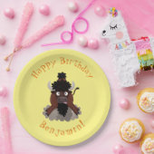 おもしろい牛バイソンパーソナライズされた誕生日 ペーパープレート (パーティー)