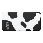 おもしろい牛プリントのかわいい動物のパーソナライズ Case-Mate iPhoneケース (裏面(横))