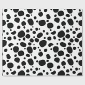 おもしろい牛プリント西スポットパターン白黒 ラッピングペーパー (フラット)