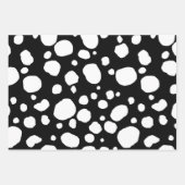 おもしろい牛プリント西スポットパターン ラッピングペーパーシート (正面3)