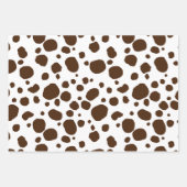 おもしろい牛プリント西スポットパターン ラッピングペーパーシート (正面2)