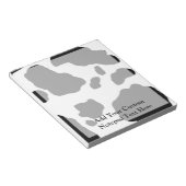 おもしろい牛プリント パーソナライズされた ノートパッド (アングル)