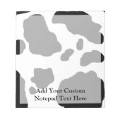 おもしろい牛プリント パーソナライズされた ノートパッド (正面)