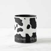 おもしろい牛プリント パーソナライズされた マグカップ (中央)