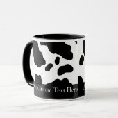 おもしろい牛プリント パーソナライズされた マグカップ (正面左)