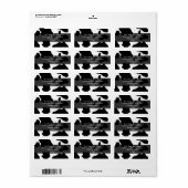 おもしろい牛プリント パーソナライズされた ラベル (フルシート)