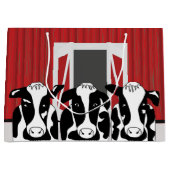 おもしろい牛3個 ラージペーパーバッグ (正面)