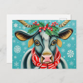 おもしろい牛 ポストカード (正面/裏面)