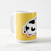 おもしろい牛、マグ コーヒーマグカップ (正面左)