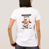 おもしろい牛 Tシャツ (裏面)
