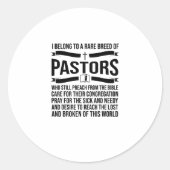 おもしろい牧師の感謝のギフトキリスト教説教者 ラウンドシール (正面)