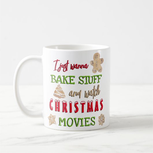 おもしろい物時計のクリスマスムービーを焼く コーヒーマグカップ (左)