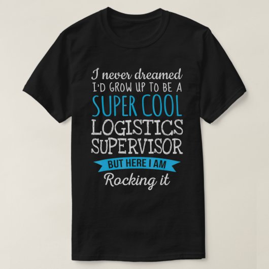 おもしろい物流監督者Tシャツ鑑賞用Gif Tシャツ (デザイン正面)