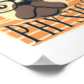 おもしろい物理フランスの学ブルドッグ科学先生ギフト ポスター (角)