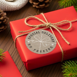 おもしろい特殊配送なしピーキングクラフト紙小包 ラウンドシール