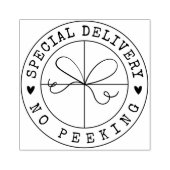 おもしろい特殊配送なしピーキングクラフト紙小包 ラバースタンプ (インプリント)