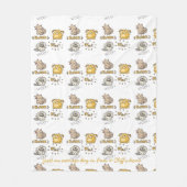 おもしろい犬うるさい犬で飼い主のために吠える フリースブランケット (正面)