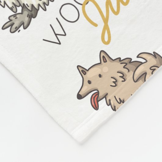 おもしろい犬うるさい犬で飼い主のために吠える フリースブランケット (角)