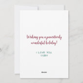 おもしろい犬おばあちゃんパーソナライズされたペットフォトクリスマス シーズンカード (裏面)