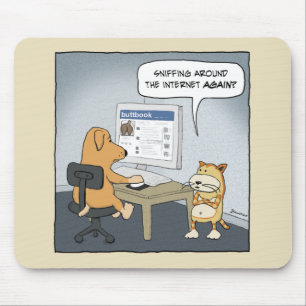 おもしろい犬および猫のmousepad: くんくんかぐこと マウスパッド