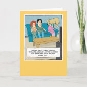 おもしろい犬かみ玩具誕生日 カード (正面)