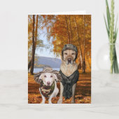 おもしろい犬か実験室バレンタインまたは記念日 シーズンカード (正面)