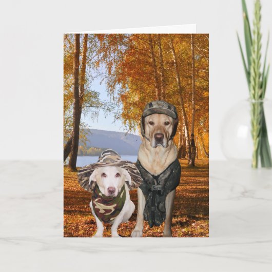 おもしろい犬か実験室バレンタインまたは記念日 シーズンカード (正面)