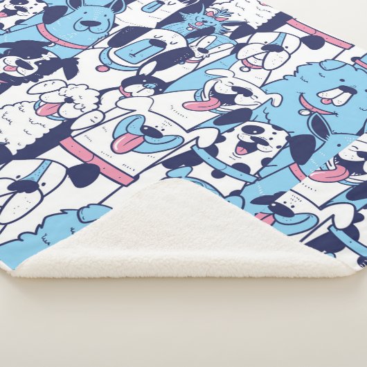 おもしろい犬がペットの動物の漫画のパターンを生む シェルパブランケット (3/4)