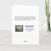 おもしろい犬が不気味おやつをあさる カード (裏面)