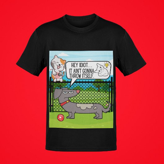 おもしろい犬が店主の注意不足に悩む Tシャツ