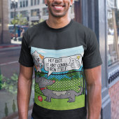 おもしろい犬が店主の注意不足に悩む Tシャツ