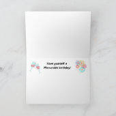 おもしろい犬が思い出に残る誕生日を計画 カード (内部)
