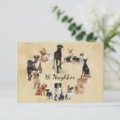 おもしろい犬が飼い犬ありがとう サンキューカード (スタンド正面)