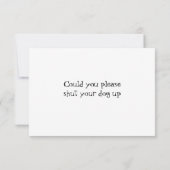 おもしろい犬が飼い犬ありがとう サンキューカード (裏面)