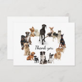 おもしろい犬が飼い犬ありがとう サンキューカード (正面/裏面)