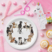 おもしろい犬が飼い犬の名前をカスタムする ペーパープレート (パーティー)