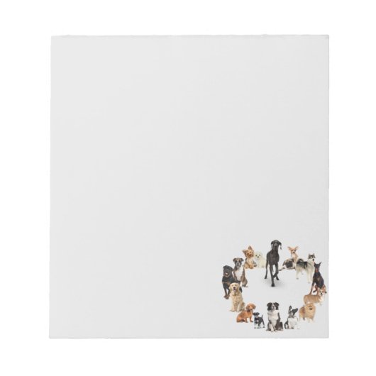 おもしろい犬が飼い犬 ノートパッド (正面)