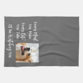 おもしろい犬ことわざフォトカスタムの色 キッチンタオル (横)
