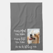 おもしろい犬ことわざフォトカスタムの色 キッチンタオル (縦)