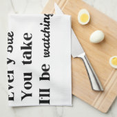 おもしろい犬ことわざフォトキッチンタオル キッチンタオル (四つ折り)