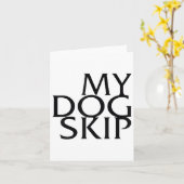 おもしろい犬ことわざマイドッグスキップ_1 カード (黄色い花)